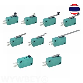 ลิมิต สวิตซ์ Micro Limit Switches 16A 250V 125V SPST 4.8mm Width 2Pins NO Normal 16mm 52mm สวิทซ์ โค้ง ลูกกลิ้ง