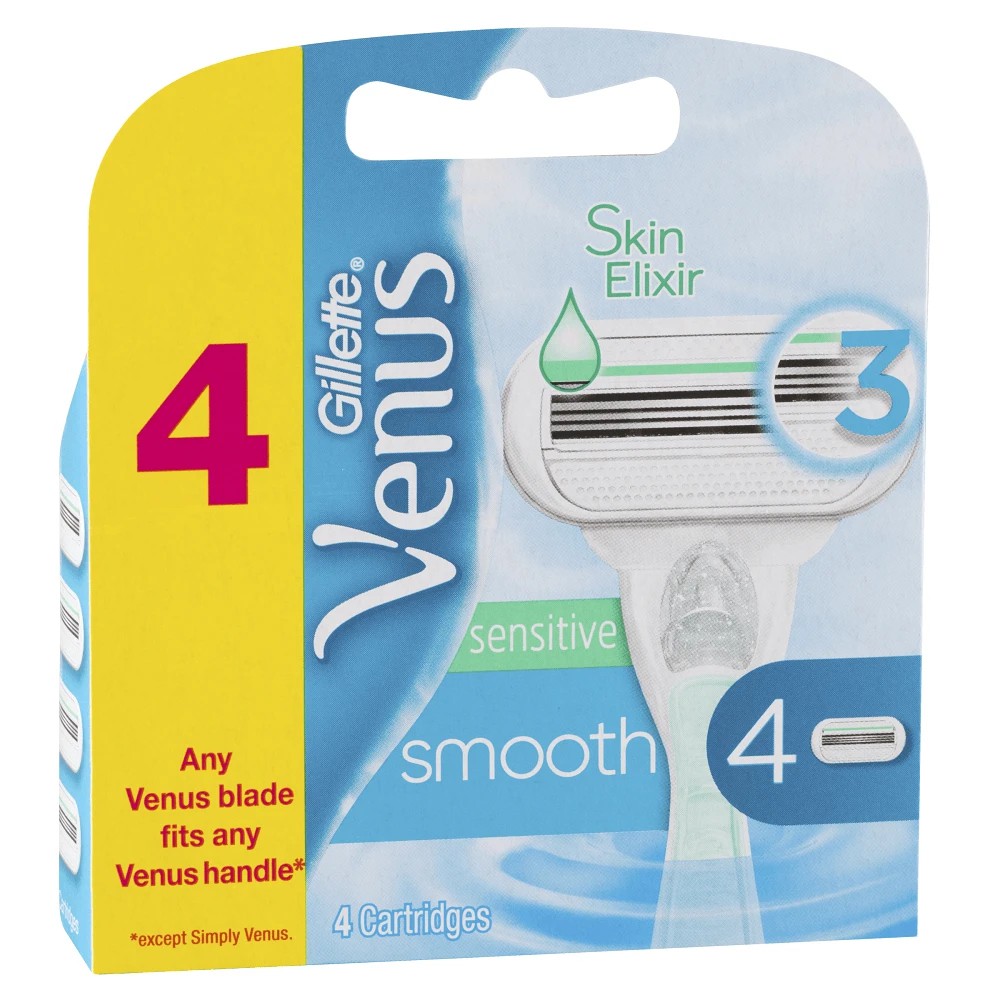 gillette-venus-smooth-sensitive-4-cartridges-ยิลเลตต์-วีนัส-สมูธ-เซนซิทีฟ-ใบมีดโกน-4-ชิ้น