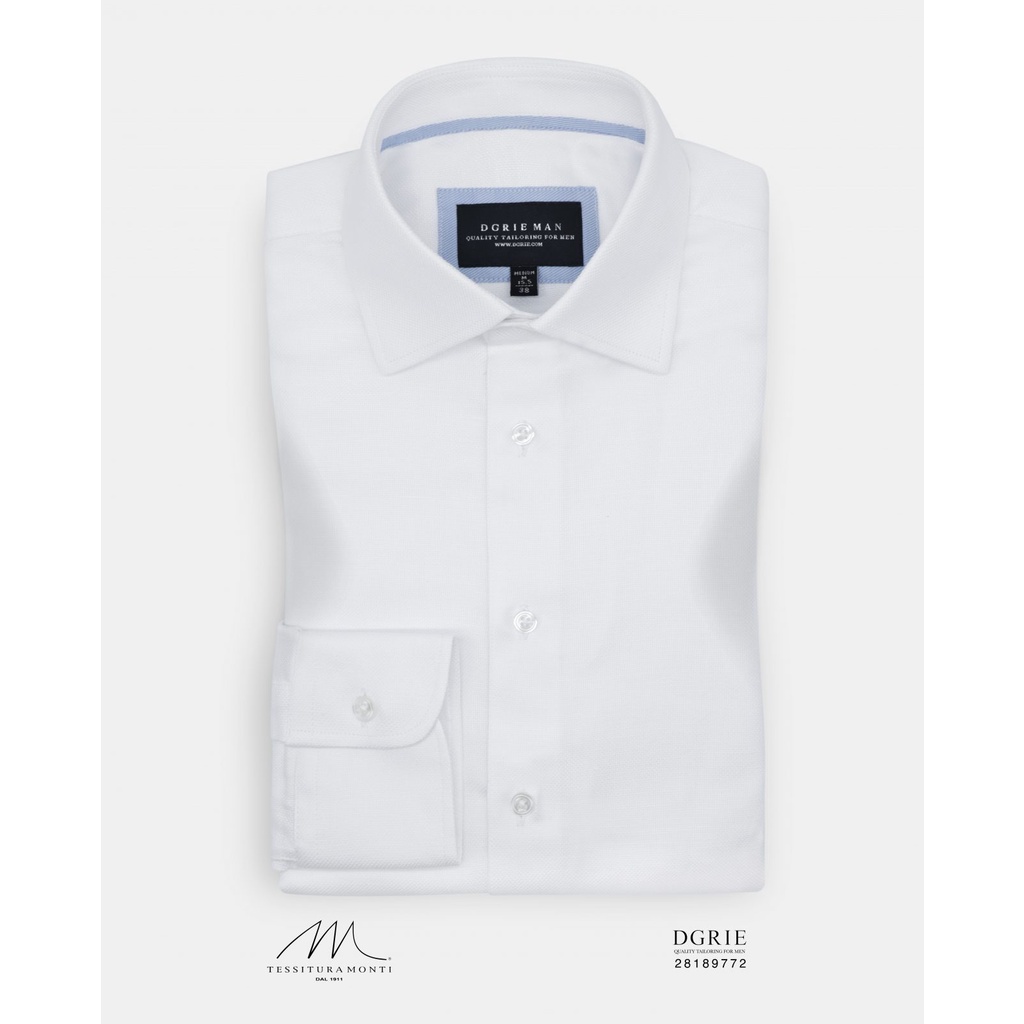 monti-dobby-classic-white-shirt-เสื้อเชิ้ตสีขาวปกป้าน