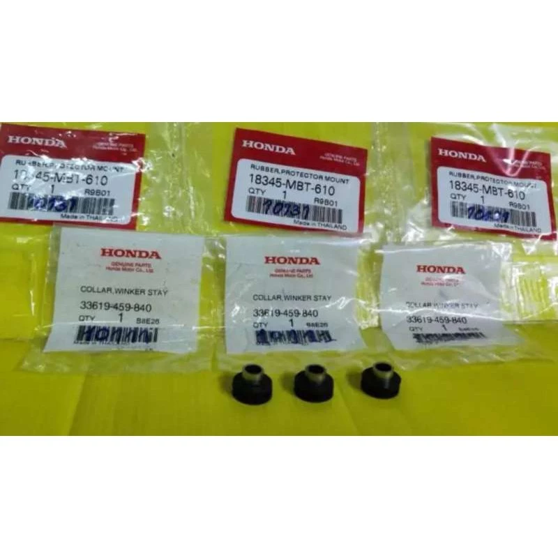 ลูกยาง กับ บูท ครอบท่อเวฟ125S เวฟ125R เวฟ125i ไฟเลี้ยวบังลม / ลูกยางกันร้อนท่อและบูท แท้ เบิกศูนย์HONDA ได้ 6 ชิ้น รูปที่ 2