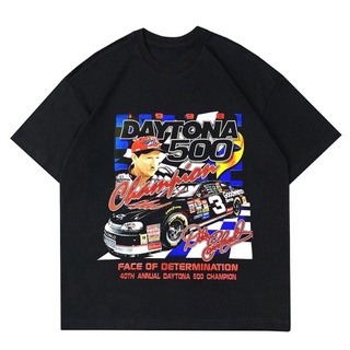 เสื้อยืดสีขาวเสื้อยืด พิมพ์ลาย Nascar VINTAGE DALE EARNHARDT "CHAMPHIONSHIP" | เสื้อยืด ลาย Nascar RACING | เสื้อผ้าสีดํ