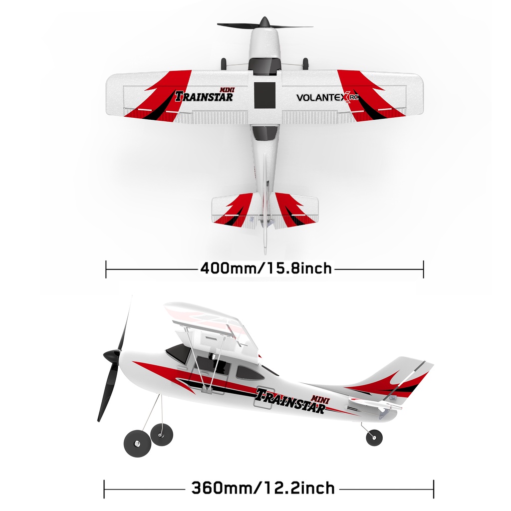 Volantex RC Airplane Mini Trainstar 2.4GHz 3CH 3level flight control ...