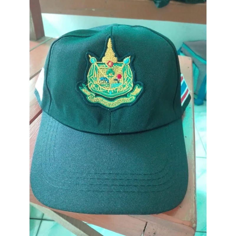 ราคาและรีวิวหมวก หมวกแก๊ปกรมป่าไม้มีโลโก้ด้านหน้าธงชาติติดทั้งสองด้าน