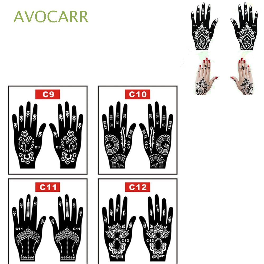 avocado-แม่แบบเพ้นท์ร่างกาย-แขน-ขา-เท้า-อินเดีย-เฮนน่า-ลายฉลุ-วาดภาพ-ใบหน้า-แอร์บรัช-ภาพวาดชั่วคราว-diy