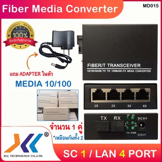 Media converter Switch 4 ช่อง Fiber media Converter Gigabit Optical Converter