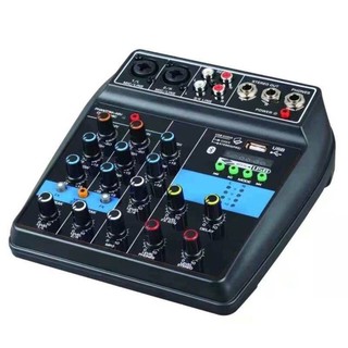 มิกเซอร์ 4-channel Mixer สเตอริโอมิกเซอร์ 4ช่อง ผสมสัญญาณเสียง มีBluetooth MP3 USB รุ่น LX-400BT ฟรี สายสัญญาณเสียง