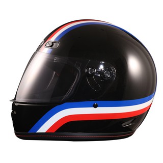 สินค้า Real Helmets - หมวกกันน็อคเต็มใบวินเทจ Vintage RS Triple ดำ-แดง