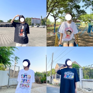 ✨พร้อมส่ง✨เสื้อยืดoversized พิมลายการ์ตูนเจ้าหญิง🛹💌🌈