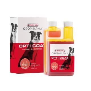 สินค้า (Exp: 30/06/2023) OROPHARMA - Opti Coat Omega 3 อาหารเสริมบำรุงขนและผิวหนังสุนัข สูตรโอเมก้า 3 และเบต้าแคโรทีน (250 ml.)