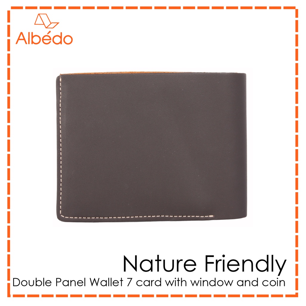 albedo-double-panel-wallet-7-card-with-window-and-coin-กระเป๋าสตางค์-กระเป๋าเงิน-รุ่น-nature-friendly-nf05979