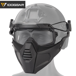 Idogear หน้ากากครึ่งหน้า & แว่นตาแว่นตายุทธวิธีสําหรับ Oc Style หมวกกันน็อค 6604 Tactical Training Gear