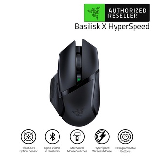 ภาพหน้าปกสินค้าRAZER BASILISK X HYPERSPEED - เมาส์เกมมิ่งไร้สาย การเชื่อมต่อ 2.4 / Bluetooth เซนเซอร์ 16,000 DPI ที่เกี่ยวข้อง