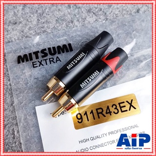 สินค้า 1คู่ MITSUMI 911R43EX RCA สีดำ + สีแดง ขั้วทอง ปลั๊ก RCA ตัวผู้ แจ็คอาร์ซีเอตัวผู้ ปลั๊ก RCA สำหรับเข้าสาย ต่อ สายสัญ...