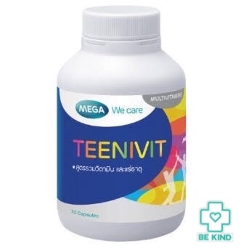 mega-teenivit-30-capsules-เมก้า-ทีนิวิท-30-แคปซูล-วิตามินรวมสำหรับเด็กวัยเรียน