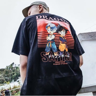 เสื้อยืด oversize สกรีนลาย Dragon ball หน้าหลัง