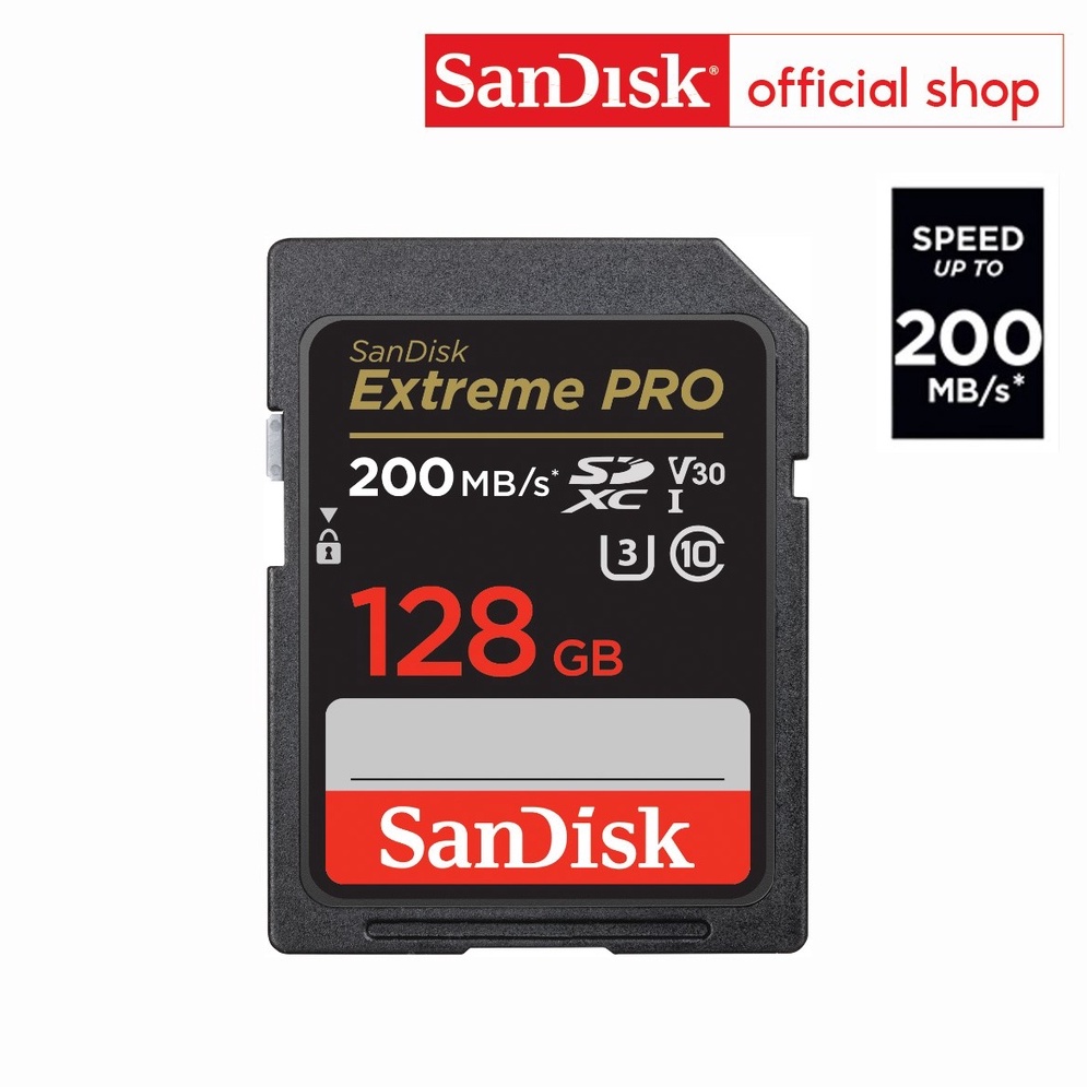 ภาพหน้าปกสินค้าSANDISK EXTREME PRO SDXC UHS-I CARD 128GB (SDSDXXD-128G-GN4IN) ความเร็วอ่าน 200MB/s เขียน 90MB/s