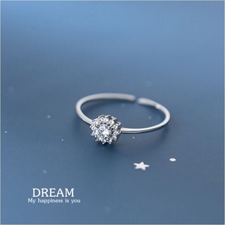 s925 Dream ring แหวนเงินแท้ เรียบง่าย ใส่สบาย เป็นมิตรกับผิว สามารถปรับขนาดได้