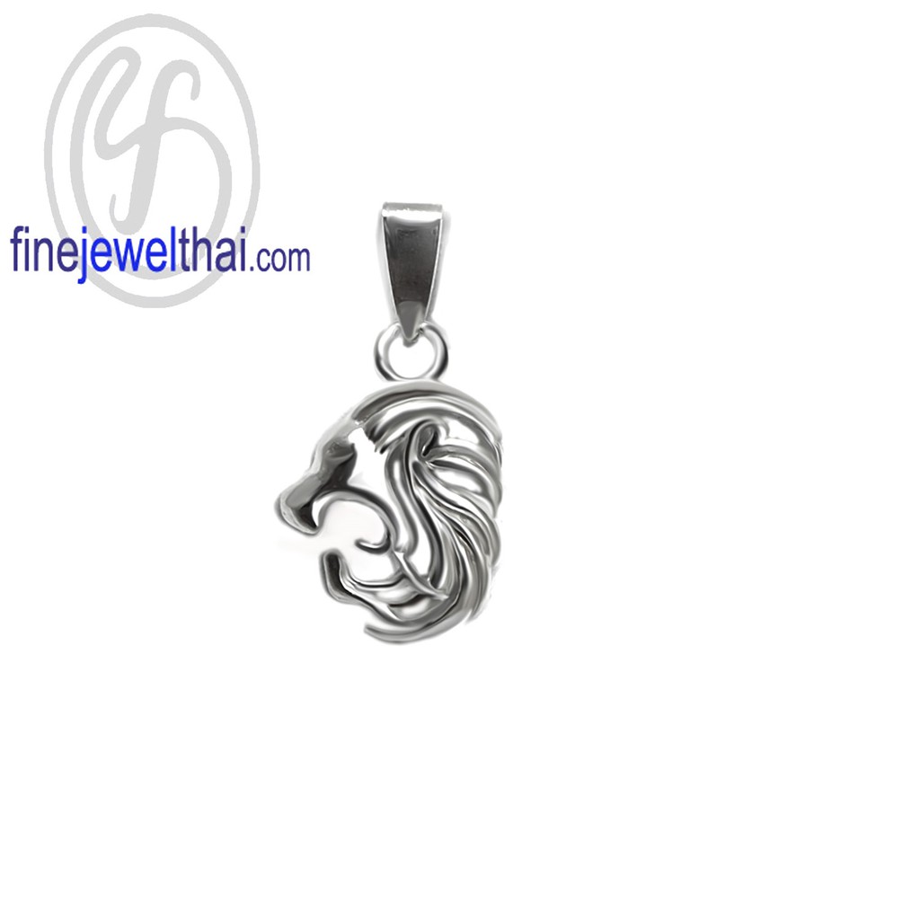 finejewelthai-จี้ราศี-ราศีสิงห์-จี้เงินแท้-leo-silver-pendant-p116900