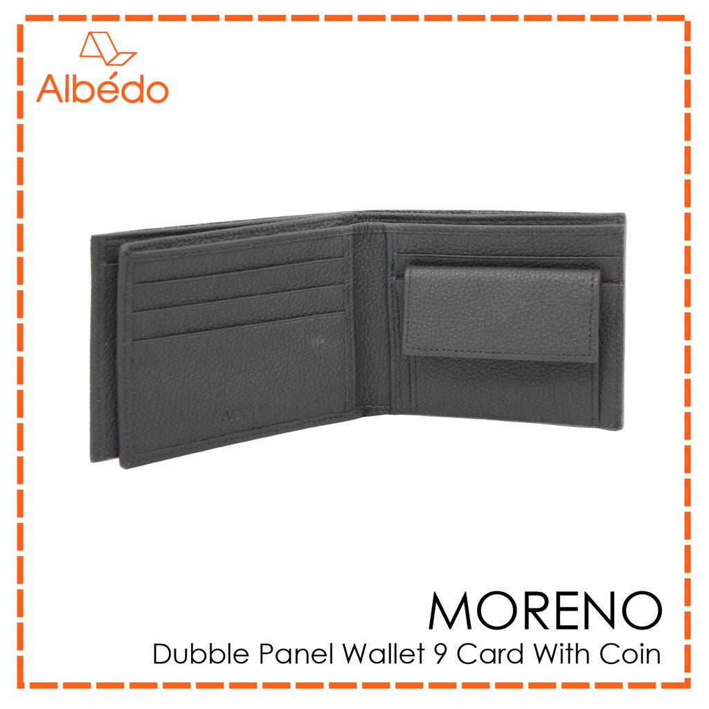 albedo-moreno-double-panel-wallet-9-card-with-coin-กระเป๋าสตางค์-กระเป๋าใส่เหรียญ-กระเป๋าใส่บัตร-รุ่น-moreno-mn01399