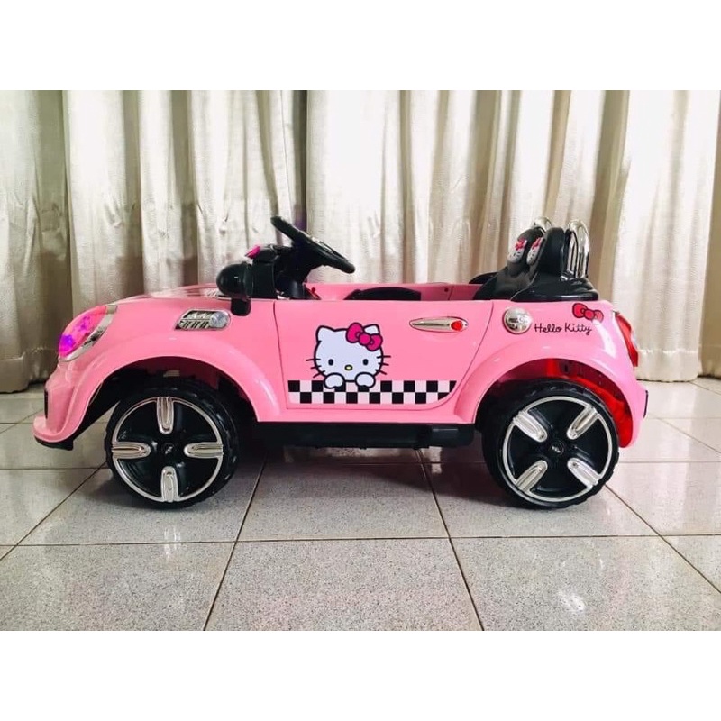 hello-kitty-รถแบตเตอรี่ไฟฟ้าเด็กนั่ง-mini-cooper-รถเด็ก-รถแบตเด็ก-รถแบตเตอรี่ไฟฟ้า-สีสวยมาก
