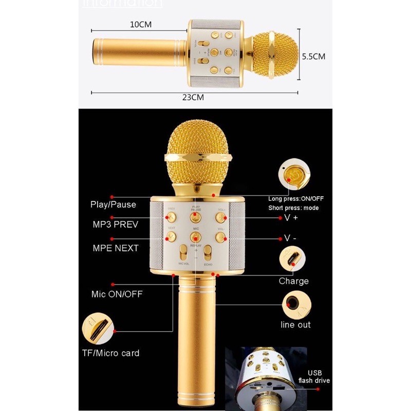 ไมค์-ws-858-ไมโครโฟน-ไร้สาย-ลำโพง-ไมค์ไร้สาย-คาราโอเกะ-บูลทูธ-wireless-microphone-karaoke-เสียงดัง-งานดี