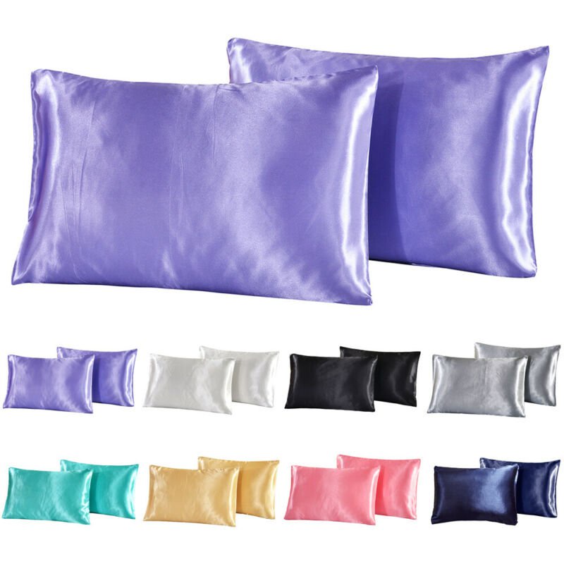 บลูไดมอนด์-2pcs-queen-silk-satin-pillow-case-bedding-pillowcase-smooth-home-white-black-grey-khaki-sky-blue-pink-sliver