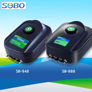 SOBO SB-948,SB-988  ปั๊มออกซิเจน (ปั้มลม 4ทาง เสียงเงียบ ลมแรง ควบคุมแรงลมได้)