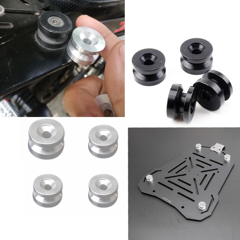 Plug and play 4PCS Spacer ชุดโลหะผสม Universal ด้านหลังกระเป๋ากล่องรถจักรยานยนต์ R1200GS TRK502 R1250GS ADV 150 ADV150 Nmax155 n-max 155 X-max Xmax Pcx150 pcx160 MT15 MT-15