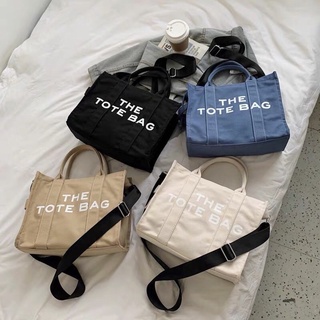 มีโค้ดส่วนลด!!! กระเป๋าผ้าแคนวาส THE TOTE BAG กระเป๋าสไตล์เกาหลี ทรงสวย ใบใหญ่ จุของได้เยอะ