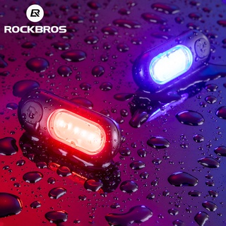 Rockbros ไฟท้ายจักรยาน กันน้ํา ชาร์จ USB เตือน 5 โหมด อุปกรณ์ขี่จักรยาน