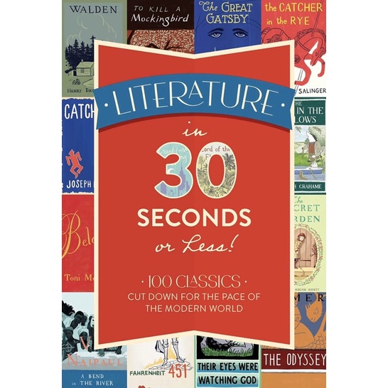 หนังสือภาษาอังกฤษ-literature-in-30-seconds-or-less-100-classics-cut-down-for-the-pace-of-the-modern-world-hardcover