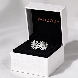 Pandora พร้อมส่ง ต่างหูเงิน 925 ลายดอกเดซี่ หนาแน่น diy 298812C 1 ของขวัญวันเกิด สําหรับสุภาพสตรี p825