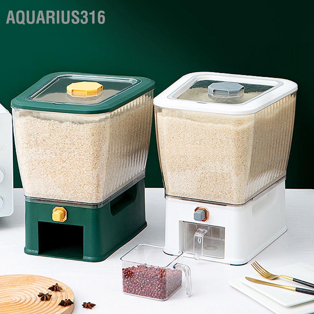 aquarius316-22kg-กล่องเก็บข้าวสาร-ที่เก็บข้าวสาร-ถังข้าวสาร-ภาชนะเก็บข้าว-ถังเก็บข้าวสาร-กล่องเก็บอาหารแห้ง-rice-storage-bucket