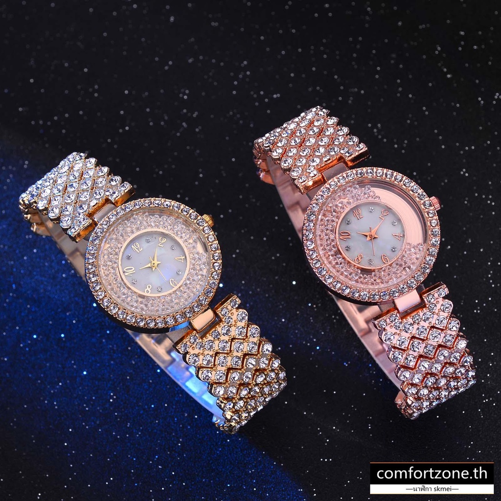 shiny-womens-quartz-watch-stainless-steel-strap