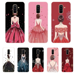 เคสโทรศัพท์มือถือพิมพ์ลาย Girl สําหรับ Samsung Galaxy A6 A6 + Plus A7 A8 + Plus A9 2018