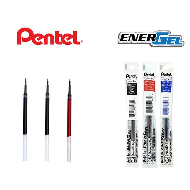 ภาพหน้าปกสินค้า(เฉดสีชุดที่ 1) ไส้ปากกา Pentel ขนาด 0.4 0.5 0.7 1.0 มม. และแบบกันน้ำ 0.7 มม หมึกเจล สำหรับเปลี่ยนด้ามปากกาEnergel
