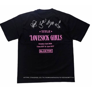 เสื้อยืดคอกลม&lt;better&gt;NEWเสื้อยืด BLACKPINK  เสื้อ blackpink lovesick girls bbYhS-4XL