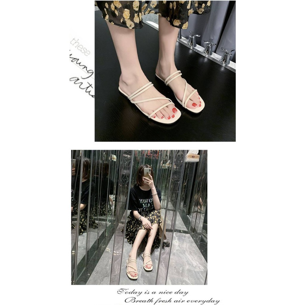 ภาพสินค้า.. รองเท้าเเตะสายคาด เกาหลี มี 3 สี ใส่สบาย วันชิวๆ จากร้าน pornlimheang บน Shopee ภาพที่ 7