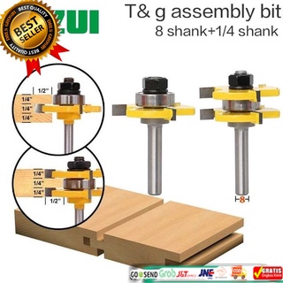 ลิ้นและร่องข้อต่อประกอบดอกสว่าน 8 มม. ดอกสว่าน 2 ชิ้นขายส่ง DRLS