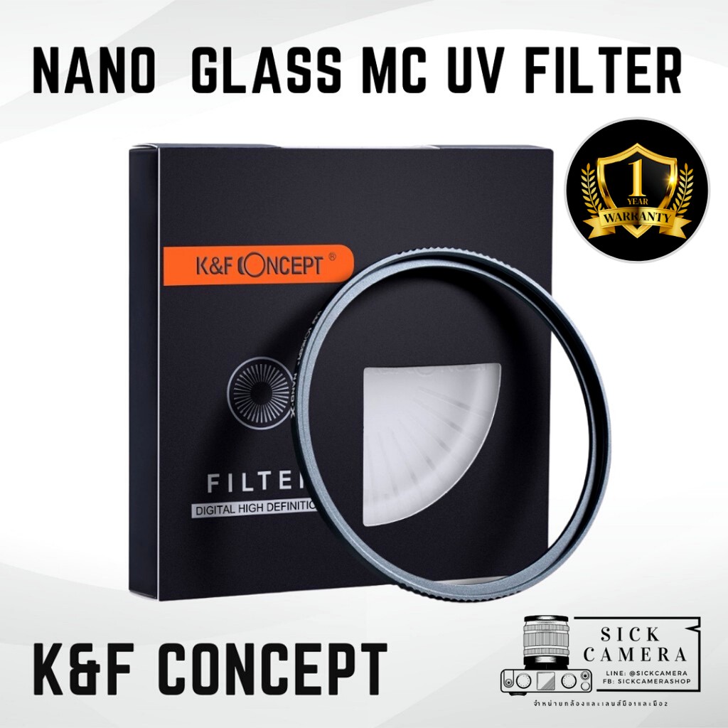 ภาพหน้าปกสินค้าK&F Nano-X UV Filter ฟิลเตอร์เลนส์ป้องรอยขีดข่วนและละอองน้ำ ฟิลเตอร์ เลนส์ ฟิลเตอร์กล้อง จากร้าน sickcamera บน Shopee