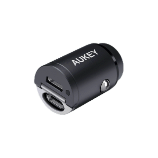 [ราคาพิเศษ] AUKEY CC-A4 ที่ชาร์จเร็วในรถ USB-C Power Delivery 30W Metal Dual Port Fast Car Charger รุ่น CC-A4