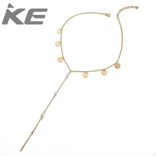 Jewelry Simple and versatile temperament disc pearl necklace collarbone chain indifferent neck