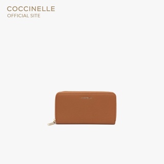 COCCINELLE กระเป๋าสตางค์ผู้หญิง รุ่น METALLIC SOFT WALLET 110401 สี CARAMEL