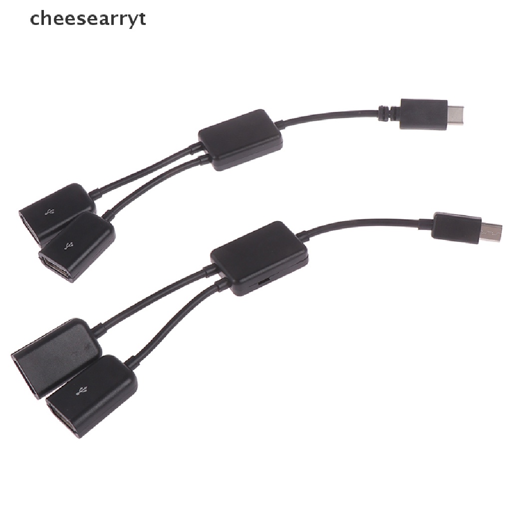 chee-อะแดปเตอร์แยกสายเคเบิ้ล-micro-usb-type-c-เป็น-2-otg-dual-female-พอร์ต-usb-hub