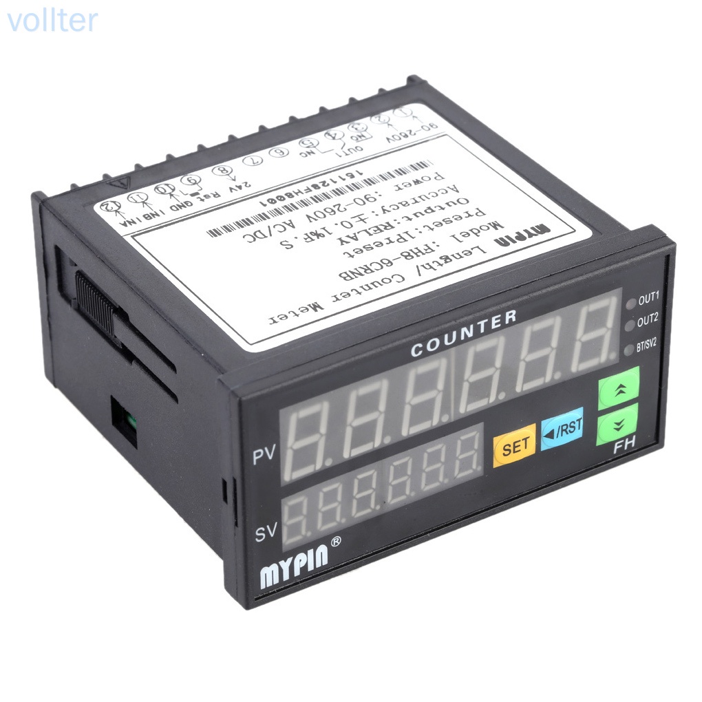 ภาพสินค้าVOLL MYPIN FH8-6CRNB Digital Counter Mini Electronic Length Batch Meter 1 Preset Relay Output Count Meter จากร้าน vollter.th บน Shopee ภาพที่ 3