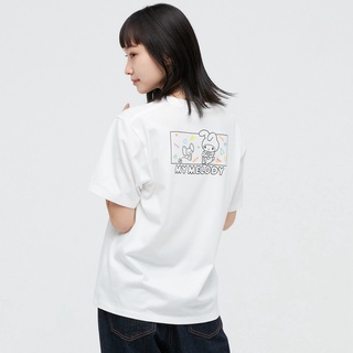 Uniqlo เสื้อยืดแขนสั้น พิมพ์ลายการ์ตูน Melody UT (Sanrio) สําหรับผู้หญิง 448772