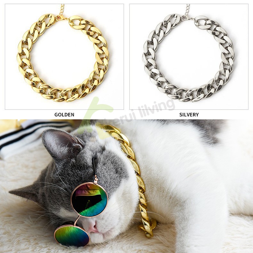 สร้อยคอสัตว์เลี้ยง-ปลอกคอสัตว์เลี้ยง-pet-necklace-โซ่คอแมว-โซ่คอหมา-เครื่องประดับสุนัข-มีห่วงล็อคและใช้วัสดุอย่างดี