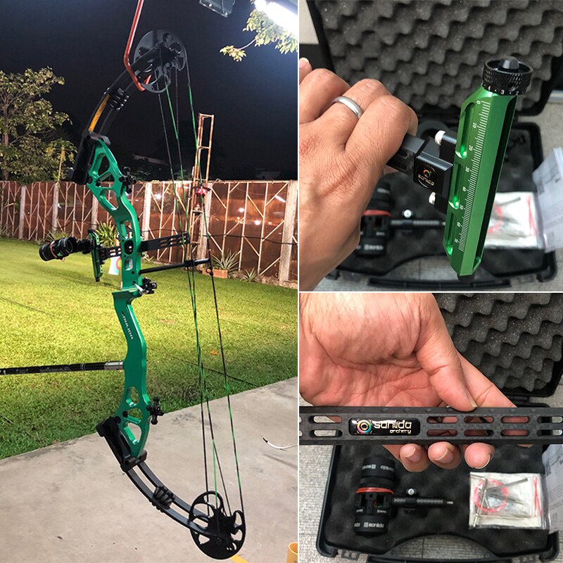 ล่าสัตว์ยิงธนู-sanlida-x10-compound-bow-sight-9-amp-quot-แท่งคาร์บอน-cnc-6061-อะลูมิเนียม-target-archery