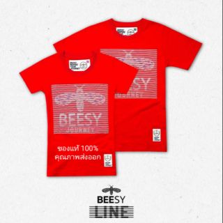 Beesy เสื้อยืด ช/ญ รุ่น Line สีแดง