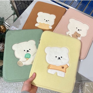 Bentoy Milkjoy เคสแล็ปท็อป ลายการ์ตูนหมีน่ารัก สไตล์เกาหลี สําหรับแล็ปท็อป แท็บเล็ต 15 13.3 13 12 11 10.5 10.2 นิ้ว